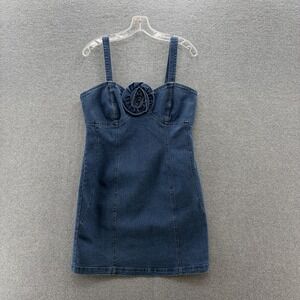porridge short sleeve denim swing mini dress Anthropologie Porridge Short Sleeve Swing Denim Mini Dress Womens Medium